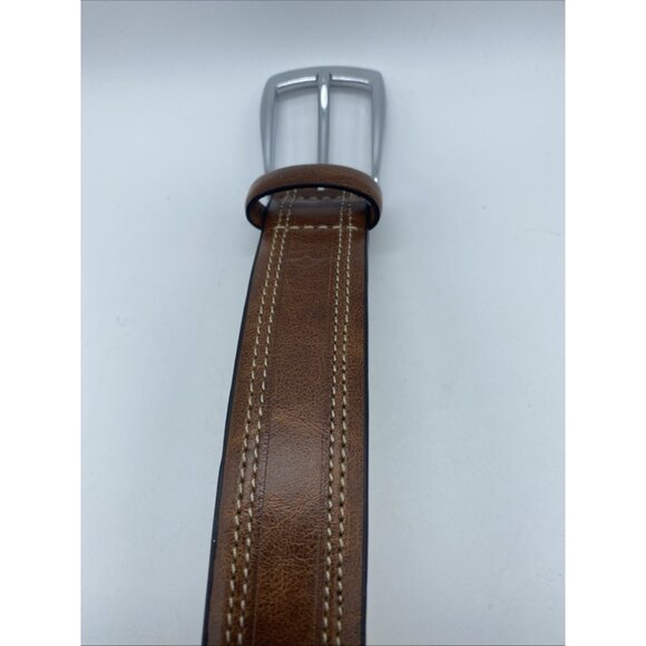 Dockers Men's Brown Leather Belt Size 32 Bonded Leather 1.25" Wide Style 1DK01KW - Picture 4 of 16